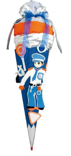 BASTELSET Schultüte - Polizei 50 cm incl. Namen - 6 - eckig - Zuckertüte Roth von alles-meine.de GmbH