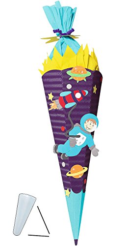 BASTELSET Schultüte - Weltraum - 85 cm - mit/ohne Kunststoff Spitze - Zuckertüte zum selber Basteln - 6 eckig Jungen Rakete Planeten Erde All Sterne WEL.. BASTELSET Schultüte - Weltraum - 85 cm - mit/ohne Kunststoff Spitze - Zuckertüte zum selber Basteln - 6 eckig Jungen Rakete Planeten Erde All Sterne WEL.. von alles-meine.de GmbH