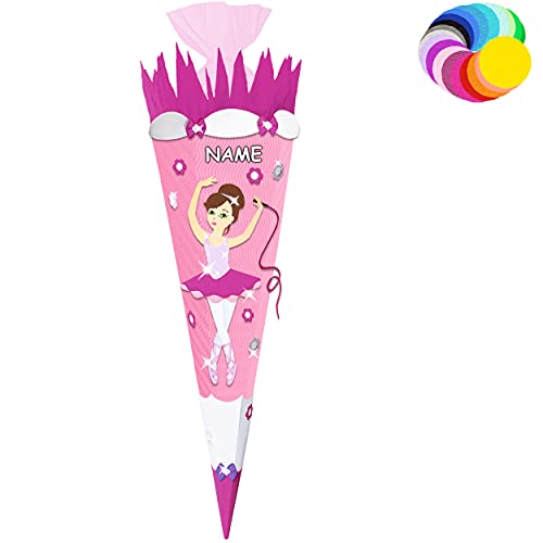 Bastelset - Schultüte Farbe & Größe wählbar 70/85 / 100 cm - Tänzerin - Ballerina - inkl. Name - Farbe frei wählbar - Bastelschultüte - Zuckertüte zum s.. Bastelset - Schultüte Farbe & Größe wählbar 70/85 / 100 cm - Tänzerin - Ballerina - inkl. Name - Farbe frei wählbar - Bastelschultüte - Zuckertüte zum s.. von alles-meine.de GmbH