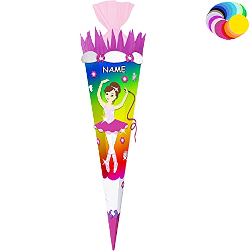 Bastelset - Schultüte Farbe & Größe wählbar 70/85 / 100 cm - Tänzerin - Ballerina - inkl. Name - Farbe frei wählbar - Bastelschultüte - Zuckertüte zum s.. Bastelset - Schultüte Farbe & Größe wählbar 70/85 / 100 cm - Tänzerin - Ballerina - inkl. Name - Farbe frei wählbar - Bastelschultüte - Zuckertüte zum s.. von alles-meine.de GmbH