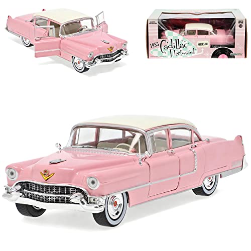 Cadilac Fleetwood Serie 60 Elvis Presley Limousine Pink 1955 1/24 Greenlight Modell Auto mit individiuellem Wunschkennzeichen von alles-meine.de GmbH