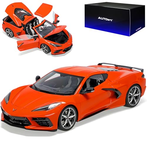Chevrolet Chevy Corvette Stingray Z51 C8 Cabrio Sebring Orange Ab 2020 71283 1/18 AutoArt Modell Auto mit individiuellem Wunschkennzeichen von alles-meine.de GmbH