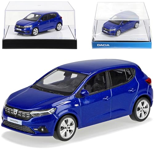 Dacia Sandero 3 DJF Blau 3. Generation Ab 2021 1/43 Norev Modell Auto mit individiuellem Wunschkennzeichen von alles-meine.de GmbH