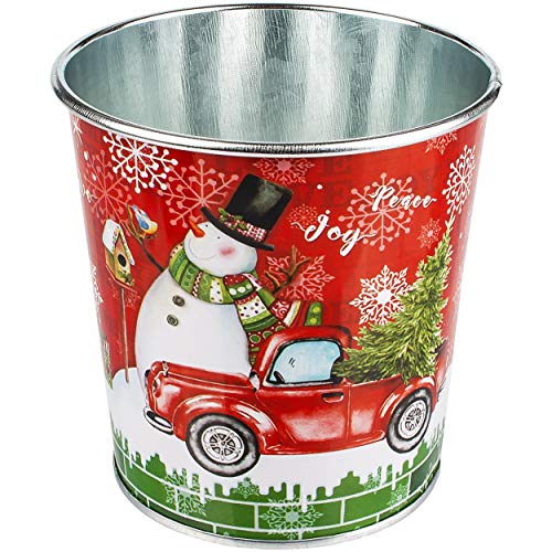 Deko Topf/Metalleimer/Blumentopf - Motivwahl - Weihnachten - 10 cm hoch - Metall rostfrei - Blech Eimer - rund - frostsicher - Pflanztopf Übertopf Gartene.. von alles-meine.de GmbH