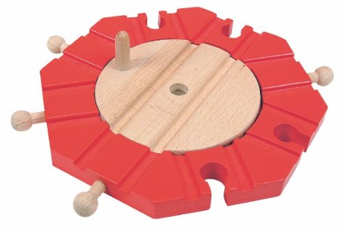 Drehscheibe Schienen - Holzschienen/Kreuzung - passend für alle gängigen Holzeisenbahnen - kompatibel zu Woody Heros Eichhorn IKEA von alles-meine.de GmbH