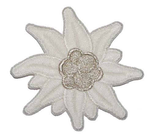 alles-meine.de GmbH Edelweiß 8,4 cm * 7,8 cm Bügelbild Aufnäher Applikation Silber Blume Bayern weiß Edelweiss Trachten alles-meine.de GmbH Edelweiß 8,4 cm * 7,8 cm Bügelbild Aufnäher Applikation Silber Blume Bayern weiß Edelweiss Trachten von alles-meine.de GmbH