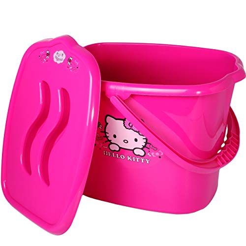 Eimer/Putzeimer/Mülleimer - mit Deckel + Tragegriff - pink - rosa Hello Kitty - Katze Bieco - geruchsdicht - Windeleimer Geruch - geruchsfrei - Wickel.. von alles-meine.de GmbH