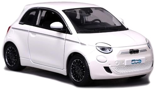 alles-meine.de GmbH FIAT 500 E Coupe Weiss neues Modell ab 2020 1/24 Burago Modell Auto mit individiuellem Wunschkennzeichen von alles-meine.de GmbH