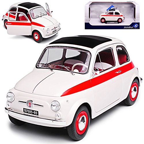 alles-meine.de GmbH FIAT 500 L Nuova Urmodell Weiss mit Roten Streifen 1957-1977 1/18 Solido Modell Auto mit individiuellem Wunschkennzeichen alles-meine.de GmbH FIAT 500 L Nuova Urmodell Weiss mit Roten Streifen 1957-1977 1/18 Solido Modell Auto mit individiuellem Wunschkennzeichen von alles-meine.de GmbH