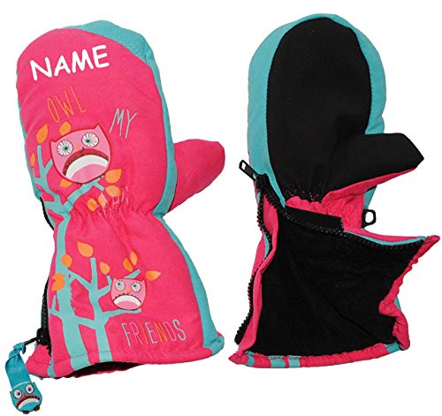 Fausthandschuhe/Fäustlinge - mit Reißverschluss & langem Schaft - Größe 3 bis 4 Jahre - lustige Eule am Baum - incl. Name- LEICHT anzuziehen ! mit Daume.. Fausthandschuhe/Fäustlinge - mit Reißverschluss & langem Schaft - Größe 3 bis 4 Jahre - lustige Eule am Baum - incl. Name- LEICHT anzuziehen ! mit Daume.. von alles-meine.de GmbH