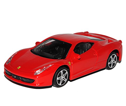 alles-meine.de GmbH Ferrari 458 Italia Coupe Rot Ab 2009 1/43 Burago Modell Auto mit individiuellem Wunschkennzeichen von alles-meine.de GmbH