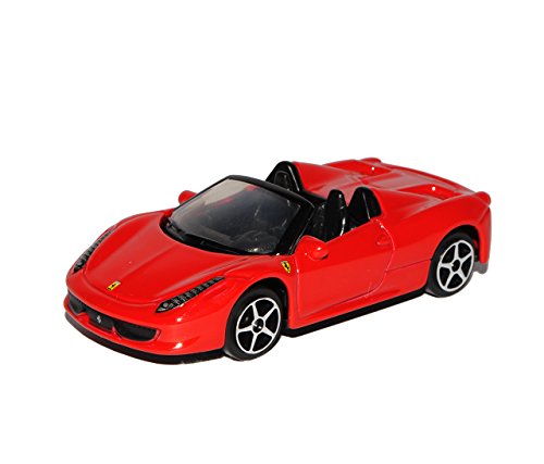 alles-meine.de GmbH Ferrari 458 Spider Cabrio Rot Ab 2011 1/64 Burago Modell Auto mit individiuellem Wunschkennzeichen von alles-meine.de GmbH