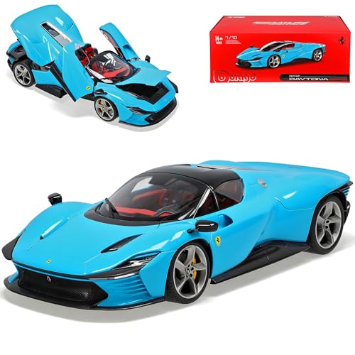 alles-meine.de GmbH Ferrari Daytona SP3 Coupe Blau mit abnehmabrem Dach Ab 2021 1/18 Burago Modell Auto mit individiuellem Wunschkennzeichen von alles-meine.de GmbH