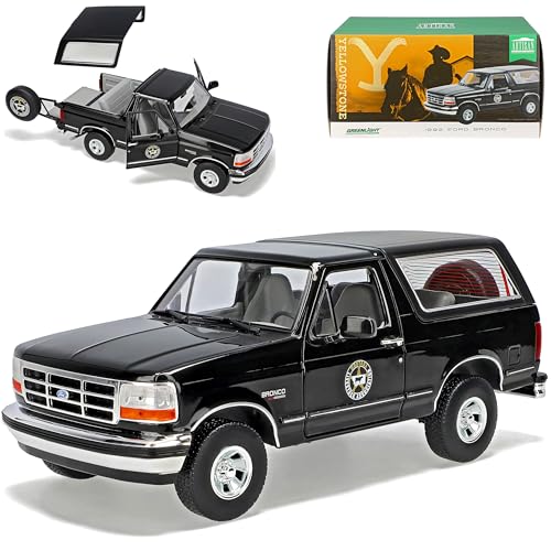alles-meine.de GmbH Ford Bronco Montana Livestock Yellowstone Schwarz 5. Generation 1992-1996 1/18 Greenlight Modell Auto mit individiuellem Wunschkennzeichen alles-meine.de GmbH Ford Bronco Montana Livestock Yellowstone Schwarz 5. Generation 1992-1996 1/18 Greenlight Modell Auto mit individiuellem Wunschkennzeichen von alles-meine.de GmbH