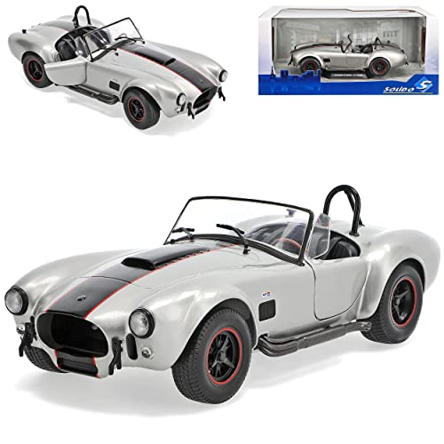 Ford Shelby AC Cobra 427 MKII S/C Silber 1962-1968 1/18 Solido Modell Auto mit individiuellem Wunschkennzeichen von alles-meine.de GmbH