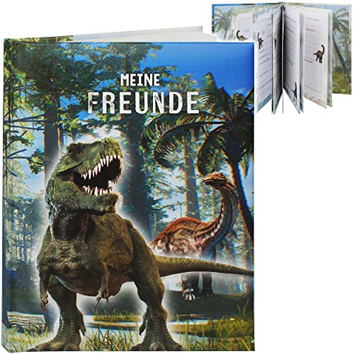 Freundebuch Meine Freunde Dinosaurier - Dino T-Rex - A5 - Buch gebunden für Schule/Vorschule/Kindergarten/Kita - Kind - Kinder Poesiealbum - Poesie .. von alles-meine.de GmbH