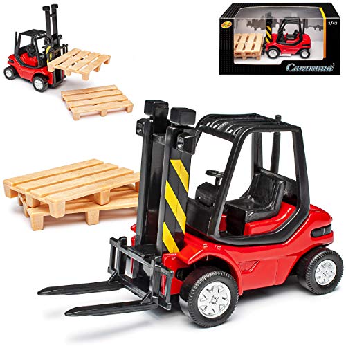 Gabelstapler Rot mit beweglichem Hubarm und 2 Paletten 1/43 Cararama Modell Auto mit individiuellem Wunschkennzeichen Gabelstapler Rot mit beweglichem Hubarm und 2 Paletten 1/43 Cararama Modell Auto mit individiuellem Wunschkennzeichen von alles-meine.de GmbH