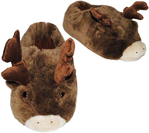 alles-meine.de GmbH Hausschuhe/Pantoffel - Elch - Rentier - Hirsch - Größe Gr. 43-44 - 45-46 - 47-48__ schön warm__ Plüschhausschuh/Tier - Tiere - für Kinder & Er.. von alles-meine.de GmbH