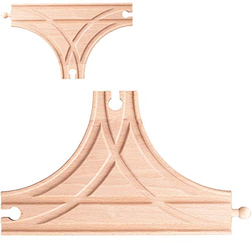 Holz - Schienen - T-Weiche/Abzweigung/Kreuzung - beidseitig - für Eisenbahn/Holzeisenbahn - passend für alle Schienen-Systeme & Straßen - z.B. Brio/He.. Holz - Schienen - T-Weiche/Abzweigung/Kreuzung - beidseitig - für Eisenbahn/Holzeisenbahn - passend für alle Schienen-Systeme & Straßen - z.B. Brio/He.. von alles-meine.de GmbH