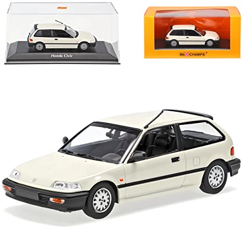 Hon-da Civic EF9 Sir 3 Türer Weiss 4. Generation 1987-1991 1/43 Minichamps Maxichamps Modell Auto mit individiuellem Wunschkennzeichen von alles-meine.de GmbH