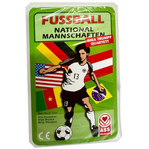 Kartenspiel - Quartett - Sammelkarten - ältere Fußball National Mannschaften - Kartenspiele Kinder Trumpfspiel Spielen Kinderkartenspiel Top Ass - Fussball NA.. von alles-meine.de GmbH