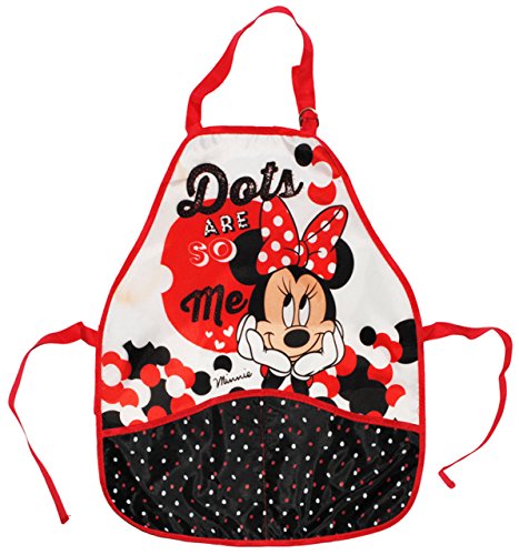 alles-meine.de GmbH Kinderschürze - Minnie Mouse mit 2 Taschen - Größenverstellbar Schürze Mädchen beschichtet Punkte gepunktet Mickey Micky Maus von alles-meine.de GmbH