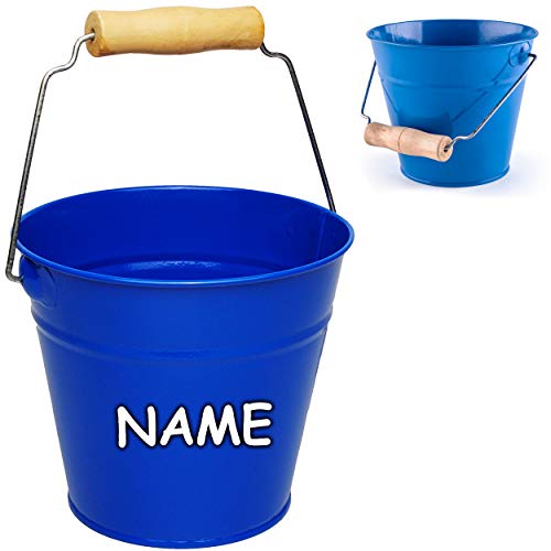 Kleiner - Metalleimer - blau - 13 cm hoch - 1,2 Liter - inkl. Name - mit 3D Effekt Rillen Prägung - Metall - Blech Eimer - Partyeimer/Sandeimer/Kindereime.. Kleiner - Metalleimer - blau - 13 cm hoch - 1,2 Liter - inkl. Name - mit 3D Effekt Rillen Prägung - Metall - Blech Eimer - Partyeimer/Sandeimer/Kindereime.. von alles-meine.de GmbH