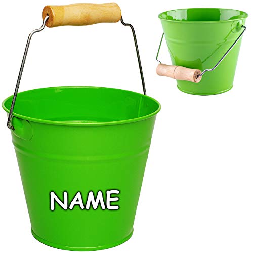 Kleiner - Metalleimer - grün/apfelgrün - 13 cm hoch - 1,2 Liter - inkl. Name - mit 3D Effekt Rillen Prägung - Metall - Blech Eimer - Partyeimer/Sandeimer .. Kleiner - Metalleimer - grün/apfelgrün - 13 cm hoch - 1,2 Liter - inkl. Name - mit 3D Effekt Rillen Prägung - Metall - Blech Eimer - Partyeimer/Sandeimer .. von alles-meine.de GmbH