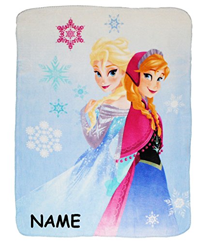 Kuscheldecke/Fleecedecke - Frozen - die Eiskönigin - 110 cm * 140 cm - incl. Name - Decke aus Fleece - Schmusedecke - für Mädchen - Prinzessin Princess .. von alles-meine.de GmbH