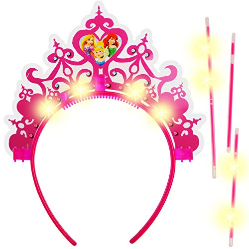 LED - Licht - Haarreif/Diadem - Krone - Disney Princess - Prinzessin - inkl. Name - Knicklicht Tiara Leuchtend - für Mädchen - Kinder Kindergeburtstag Party.. von alles-meine.de GmbH