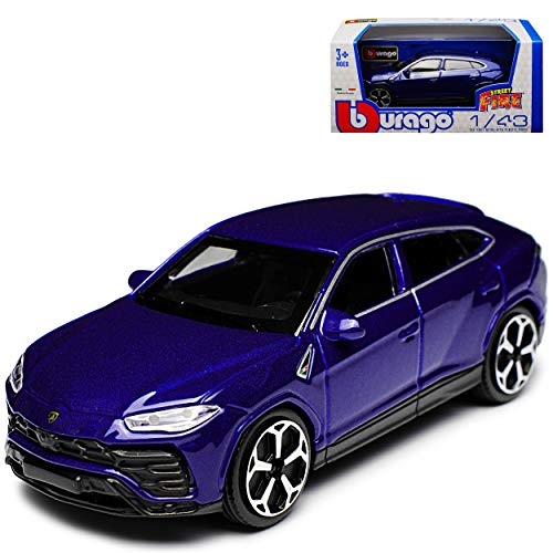 alles-meine.de GmbH Lamborgihini Urus SUV Blau Ab 2017 1/43 Burago Modell Auto mit individiuellem Wunschkennzeichen von alles-meine.de GmbH