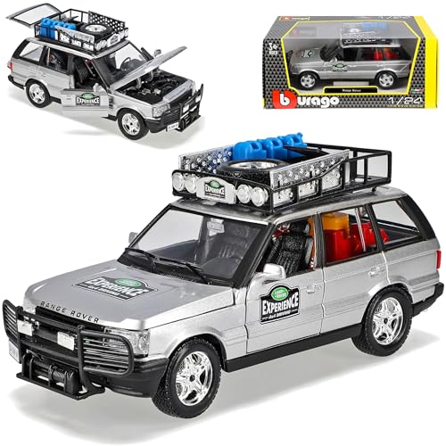 alles-meine.de GmbH Land R*o*v*e*r Range R*o*v*e*r Experience Safari Silber 2. Generation 1994-2002 1/24 Burago Modell Auto mit individiuellem Wunschkennzeichen von alles-meine.de GmbH