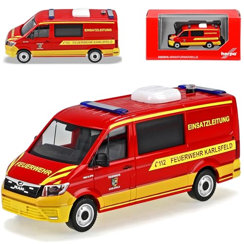 Man TGE Halb Bus Feuerwehr Karlsfeld Einsatzleitung Baugleich VW Volkswagen Crafter Ab 2016 H0 1/87 Herpa Modell Auto mit individiuellem Wunschkennzeichen von alles-meine.de GmbH