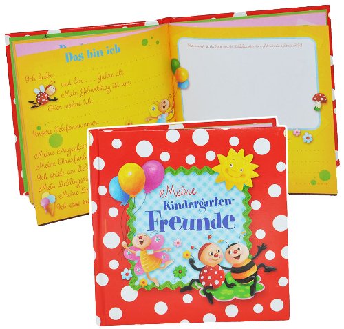 Marienkäfer - Meine Freunde Buch - Kindergarten - gebunden Kindergartenfreunde Poesiealbum für Kind Kinder - Freundebuch Poesiealbum Marienkäfer - Meine Freunde Buch - Kindergarten - gebunden Kindergartenfreunde Poesiealbum für Kind Kinder - Freundebuch Poesiealbum von alles-meine.de GmbH