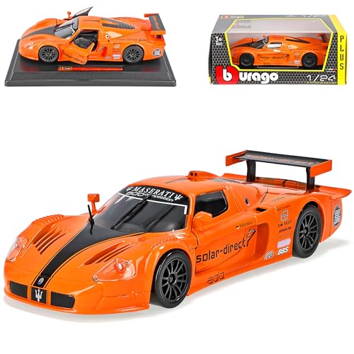 alles-meine.de GmbH Maserati MC12 FIA GT Rennwagen Orange Bareither 1/24 Burago Modell Auto mit individiuellem Wunschkennzeichen von alles-meine.de GmbH