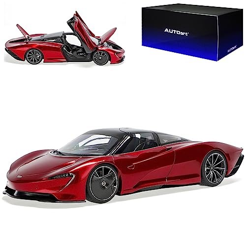 McLaren Speedtail Coupe Volcano Rot 2019-2020 76087 1/18 AutoArt Modell Auto mit individiuellem Wunschkennzeichen von alles-meine.de GmbH
