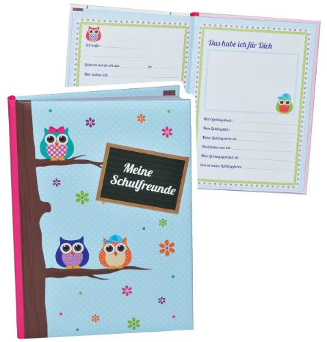 Meine Freunde Buch - Eulen Blumen Eule für Mädchen - dick gebunden für Schulfreunde Poesie A5 Hardcover - Freundebuch Poesiealbum Kinder Schule Meine Freunde Buch - Eulen Blumen Eule für Mädchen - dick gebunden für Schulfreunde Poesie A5 Hardcover - Freundebuch Poesiealbum Kinder Schule von alles-meine.de GmbH