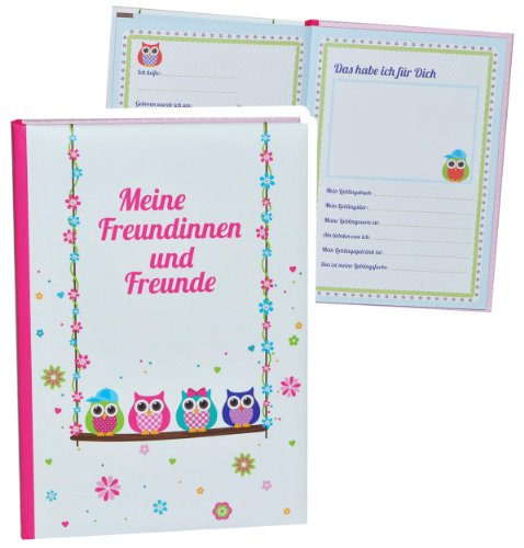 Meine Freunde Buch - Eulen & Blumen - für Kinder & Erwachsene - dick gebunden für Schulfreunde Poesie A5 Hardcover - Freundebuch Poesiealbum Kinder Schule Meine Freunde Buch - Eulen & Blumen - für Kinder & Erwachsene - dick gebunden für Schulfreunde Poesie A5 Hardcover - Freundebuch Poesiealbum Kinder Schule von alles-meine.de GmbH
