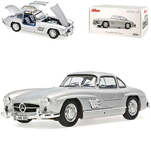 Mercedes-B 300SL SL-Klasse Coupe Silber W198 1954-1963 Flügeltürer 1/18 Schuco Modell Auto mit individiuellem Wunschkennzeichen Mercedes-B 300SL SL-Klasse Coupe Silber W198 1954-1963 Flügeltürer 1/18 Schuco Modell Auto mit individiuellem Wunschkennzeichen von alles-meine.de GmbH