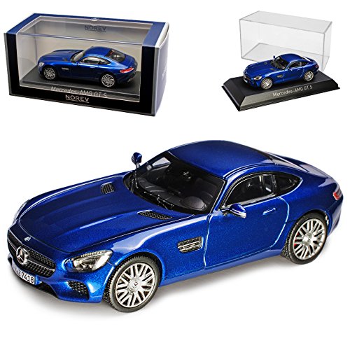 Mercedes-B AMG GT S Coupe Blau Metallic Ab 2014 1/43 Norev Modell Auto mit individiuellem Wunschkennzeichen von alles-meine.de GmbH