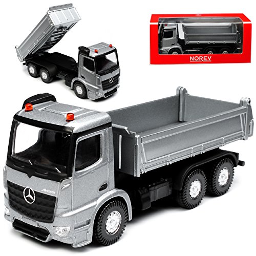 Mercedes-B Arocs Mulden Kipper LKW Grau Ab 2013 1/64 Norev Modell Auto mit individiuellem Wunschkennzeichen von alles-meine.de GmbH