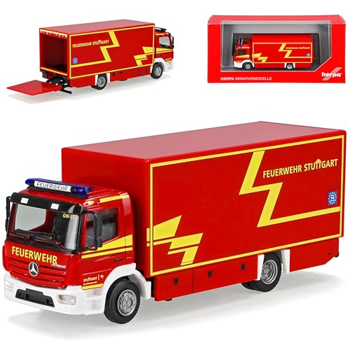 Mercedes-B Atego Feuerwehr Stuttgart Branddirektion 2. Generation Ab 2013 H0 1/87 Herpa Modell Auto mit individiuellem Wunschkennzeichen von alles-meine.de GmbH