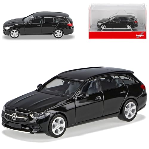 Mercedes-B C-Klasse W206 S206 T-Modell Kombi Schwarz Ab 2021 H0 1/87 Herpa Modell Auto mit individiuellem Wunschkennzeichen von alles-meine.de GmbH