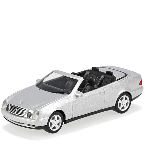 Mercedes-B CLK A208 Cabrio Silber 1. Generation 1997-2003 H0 1/87 Herpa Modell Auto mit individiuellem Wunschkennzeichen von alles-meine.de GmbH