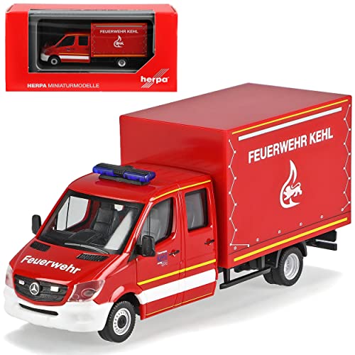 Mercedes-B Sprinter II Personen Kasten Aufbau Feuerwehr Kehl NCV 3 W906 Modell 2006-2018 Version Ab Facelift 2013 H0 1/87 Herpa Modell Auto mit individiuellem.. von alles-meine.de GmbH