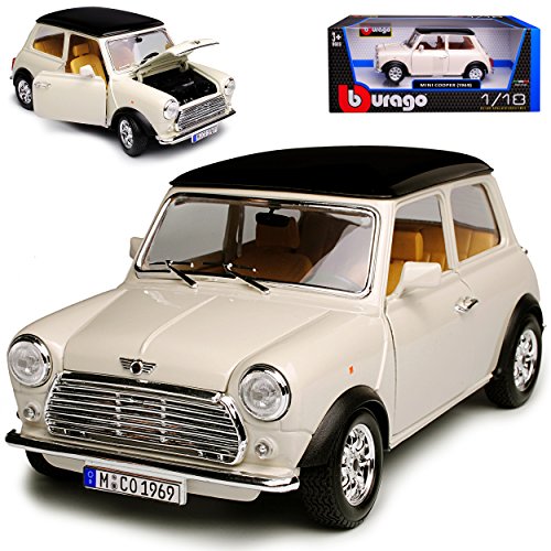 Mini Coper altes Ur Modell Weiss mit Schwarzem Dach 1959-2000 1/18 Burago Modell Auto mit individiuellem Wunschkennzeichen Mini Coper altes Ur Modell Weiss mit Schwarzem Dach 1959-2000 1/18 Burago Modell Auto mit individiuellem Wunschkennzeichen von alles-meine.de GmbH