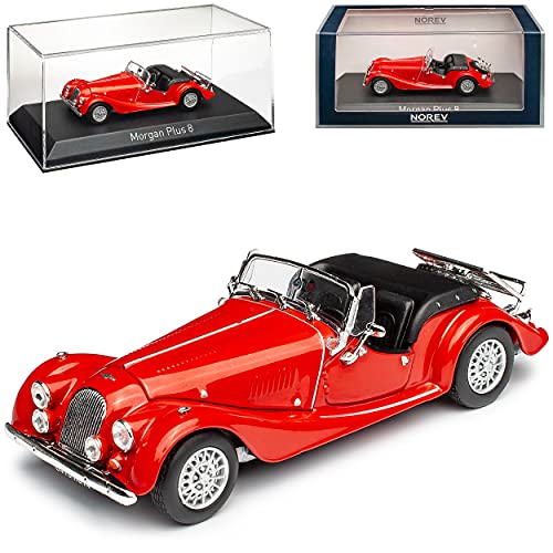 Morgan Plus Eight 8 1980 Cabrio Rot 1/43 Norev Modell Auto mit individiuellem Wunschkennzeichen von alles-meine.de GmbH
