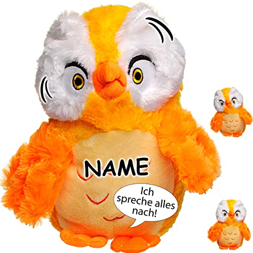 NACH sprechende - lustige Eule - XXL - 25 cm - Ich spreche Alles nach & bewege Mich dazu - inkl. Name - aus Stoff/Plüsch - Plüschtier - mit Sound & Bewegung.. NACH sprechende - lustige Eule - XXL - 25 cm - Ich spreche Alles nach & bewege Mich dazu - inkl. Name - aus Stoff/Plüsch - Plüschtier - mit Sound & Bewegung.. von alles-meine.de GmbH