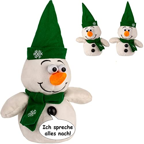 NACH sprechender - Schneemann Ich spreche Alles nach & bewege Mich dazu aus Stoff/Plüsch - 26 cm - Plüschtier - mit Sound & Bewegung - spricht & plapper.. von alles-meine.de GmbH