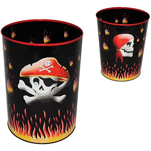 Papierkorb Pirat Totenkopf - Metall - Mülleimer Eimer - Aufbewahrungsbox für Kinder Jungen - Schatztruhe/Abfallbehälter/Abfalleimer Kinderzimmer - Piraten.. Papierkorb Pirat Totenkopf - Metall - Mülleimer Eimer - Aufbewahrungsbox für Kinder Jungen - Schatztruhe/Abfallbehälter/Abfalleimer Kinderzimmer - Piraten.. von alles-meine.de GmbH